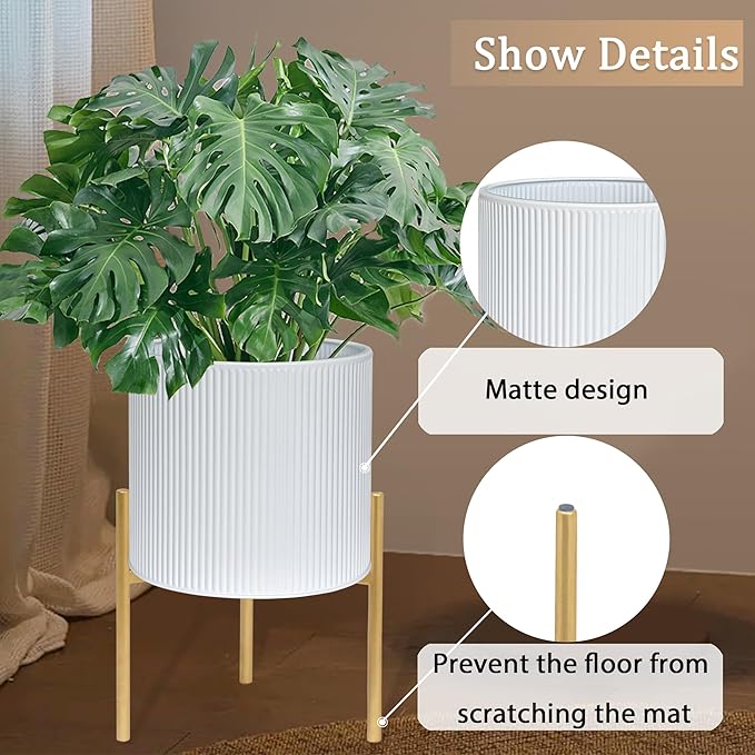 ARNIS Modern Planter Pots, Decorative Floor Planters, Metal Pots