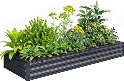 Outsunny Galvanized Raised Garden Bed,