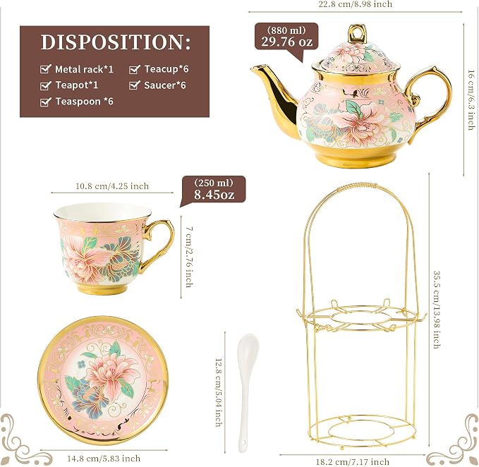 20 Pieces Porcelain Tea Set