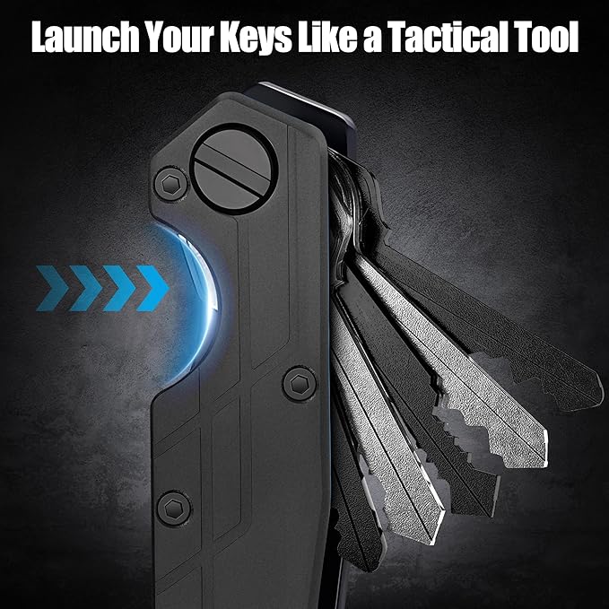 Key Organizer for Men Compact Key Holder Minimalist Key Case Metal Key Chain Key Holder for Keychain Secures 2-5 Keys