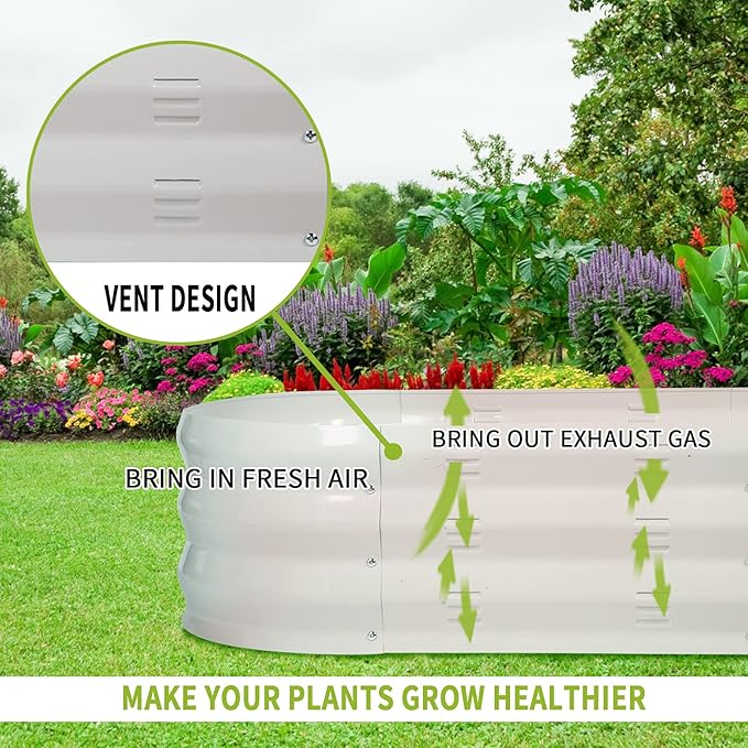 GADI 67-Inch Raised Garden Bed, Metal Planter Box