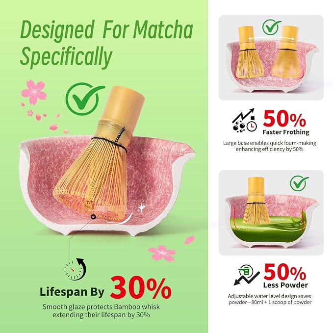 TEANAGOO Matcha Whisk Set, Ceremony Matcha Kit, Matcha Tea Set