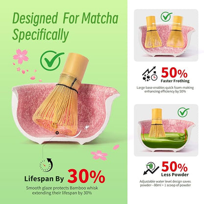 TEANAGOO Matcha Whisk Set, Ceremony Matcha Kit, Matcha Tea Set