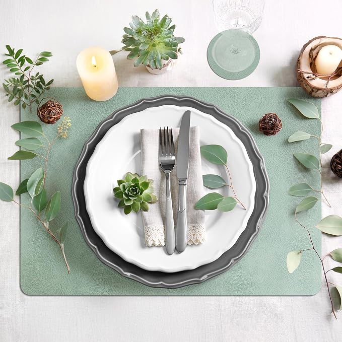 comfoyar Faux Leather Placemats