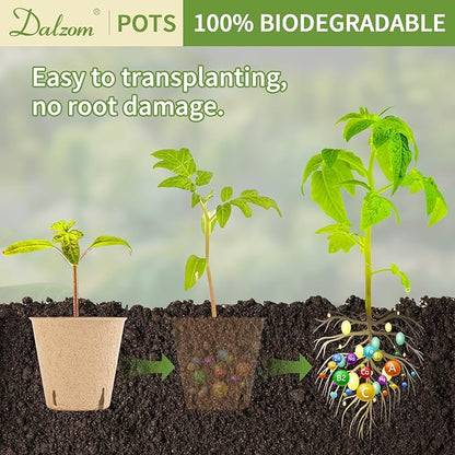 Dalzom® 60Pcs 3.1” Peat Pots