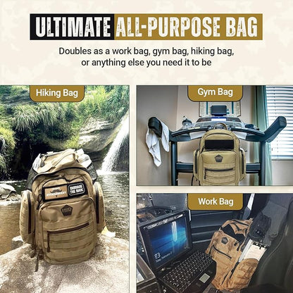 HighSpeedDaddy - Baby Diaper Backpack, Military-Grade, Waterproof, Compact Baby Travel Bag with Diaper Changing Mat