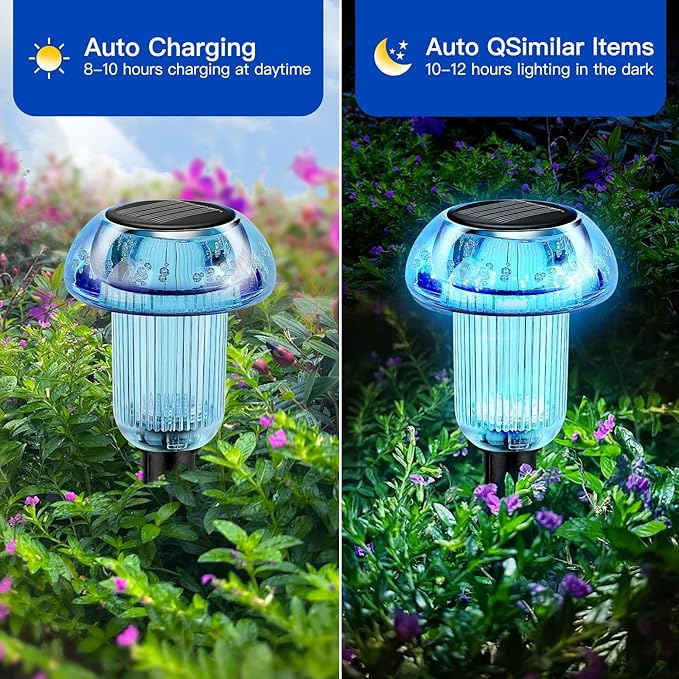 Easter Solar Pathway Lights Outdoor Decorative 4 Pack, Valentines Day Halloween