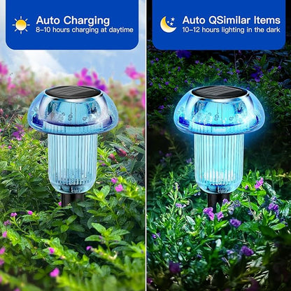 Easter Solar Pathway Lights Outdoor Decorative 4 Pack, Valentines Day Halloween