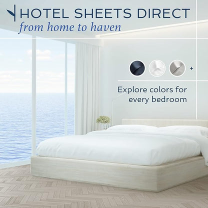 Hotel Sheets Direct 3 Piece Bed Sheet Set Twin Size, 100% Viscose Derived from Bamboo Sheets Set with 1 Pillowcase, Cooling & Breathable Luxury Bedding, Moisture-Wicking & Silky Soft Texture, Gray