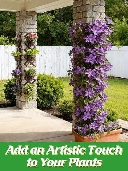 Pack of 4 Extra Thick Wooden Wall Trellis