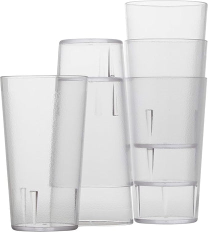 Restaurant Grade, BPA-Free 12oz Clear Plastic Cups 6pk. Super Durable, Break
