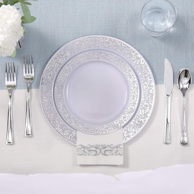 FOCUSLINE 350 Ct Silver Dinnerware Set