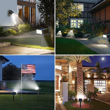 Nipify Solar Spot Lights Outdoor Motion Sensor, 3 Modes Solar Landscape