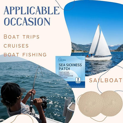 Sea Sickness Patch for Cruise - Cruise Must Haves - Cruise Ship Essentials for Carnival, Princess, Norwegian, Holland America, MSC & Major Cruise Lines-Travel Essentials for Adults and Kids