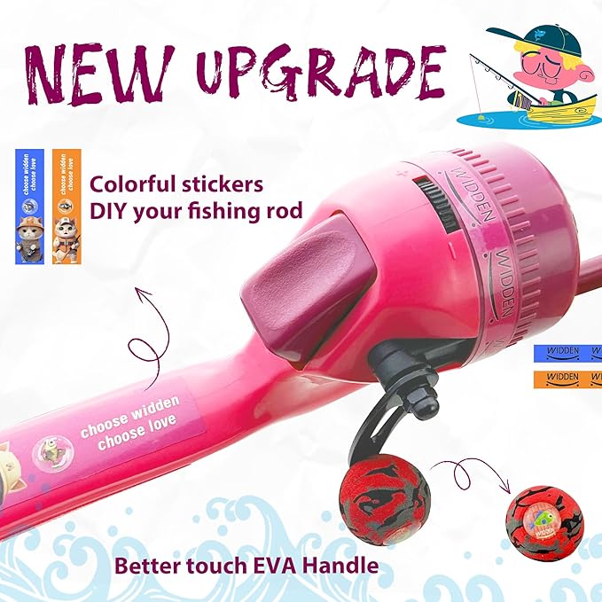 Kids Fishing Pole, Telescopic Fishing Rod, Toddler Collapsible Fishing Rod and Reel Combo with Tackle Box, Fishing Line, Bobber, and Soft Lures for Boy, Girl, Youth, Beginner, Over 4 Years Old