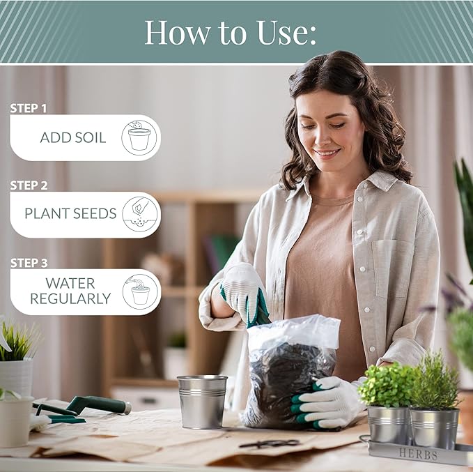 Barnyard Designs Indoor Herb Garden Planter Set