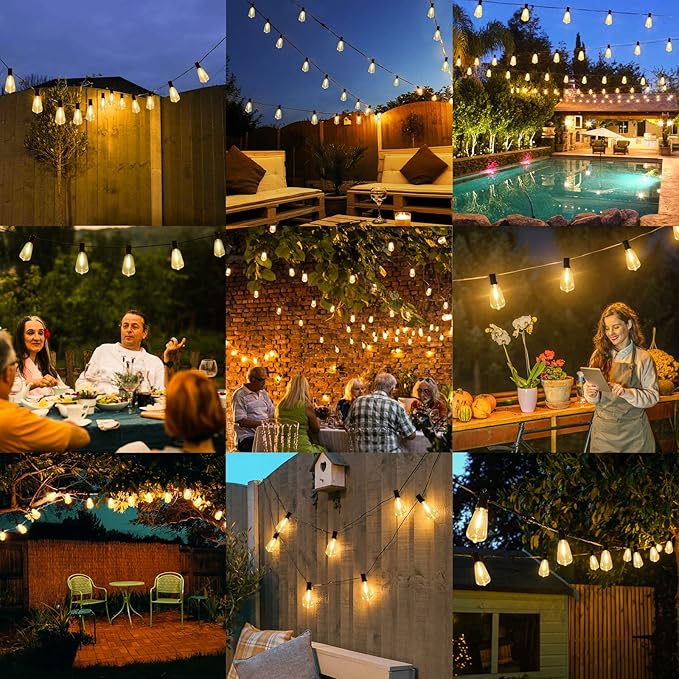 Brightever Outdoor String Lights 180FT, Patio Lights