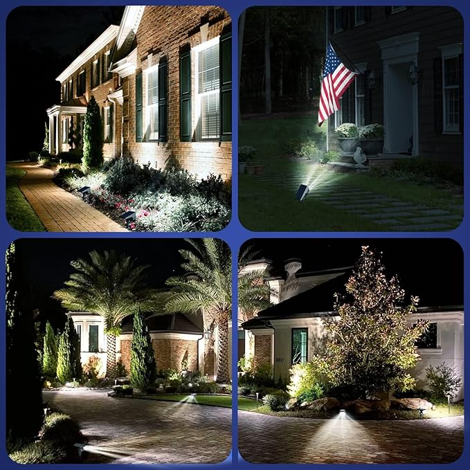 EIUIO Solar Outdoor Lights, 3 Lighting Modes Solar Spot Lights Outdoor