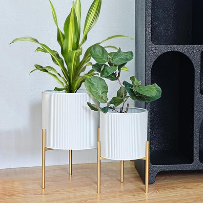 ARNIS Modern Planter Pots, Decorative Floor Planters, Metal Pots