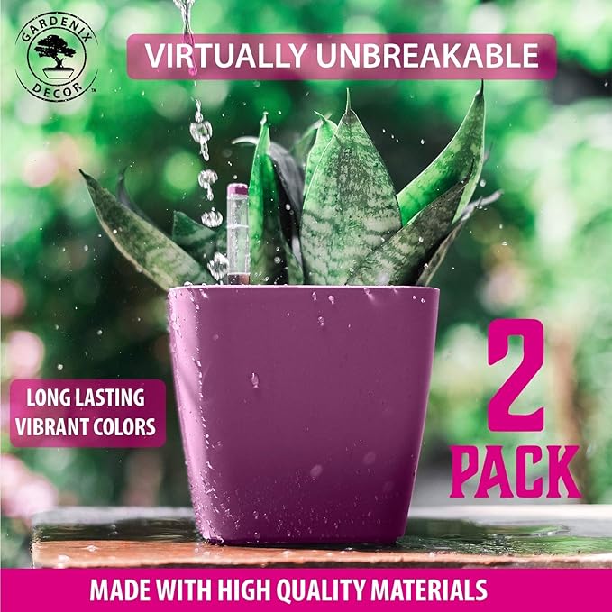 GARDENIX DECOR 5" Self Watering pots