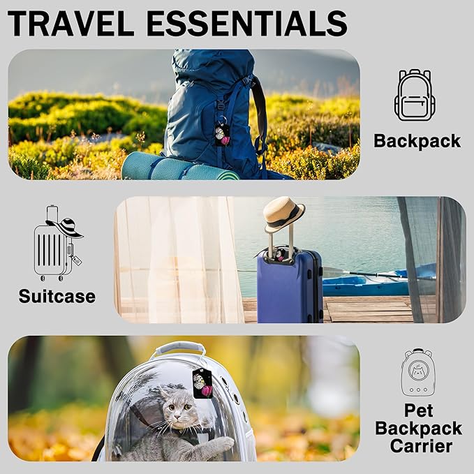 2 Pack Luggage Tags for Suitcases Butterfly on Pink Rose Leather Luggage Tags Privacy Cover ID Label with Stainless Steel Loop and Address Card for Women Men Travel Bag Backpack