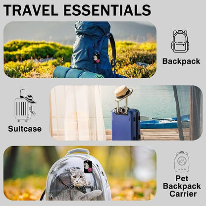 2 Pack Luggage Tags for Suitcases Butterfly on Pink Rose Leather Luggage Tags Privacy Cover ID Label with Stainless Steel Loop and Address Card for Women Men Travel Bag Backpack
