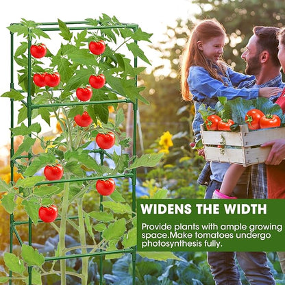 3 Pack Tomato Cages, Square Tomato Plant Stakes Support Cages Trellis