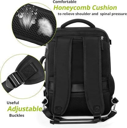 Travel Backpack for Women Men,Travel Laptop Backpack w/USB Charging Port, Waterproof Travel Backpack Carry On Flight Approved,Weekender Business Hiking Bag,Laptop Backpack 17 inch
