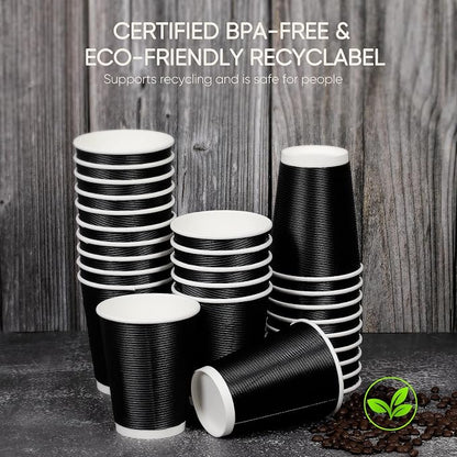 100 Pack 12 oz Disposable Coffee Cups