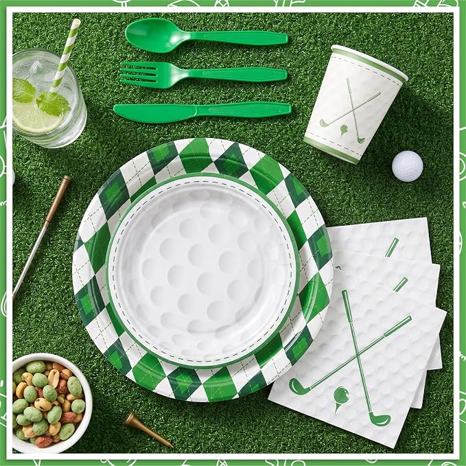 NatNarr Golf Party Supplies Set