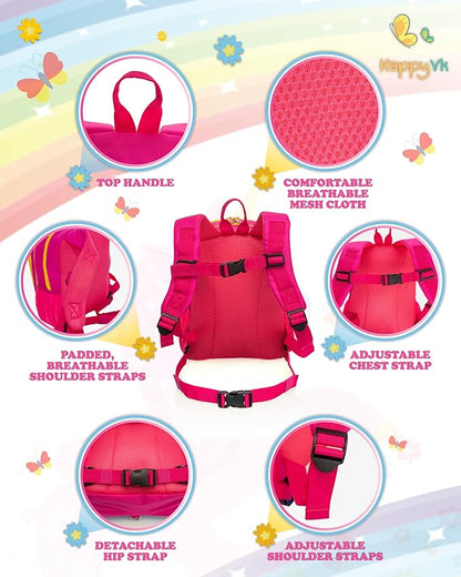 Backpack with Leash for Kids-Anti Lost Walking Toddler Leash-Unicorn design-for 1-4 Years Old Girls