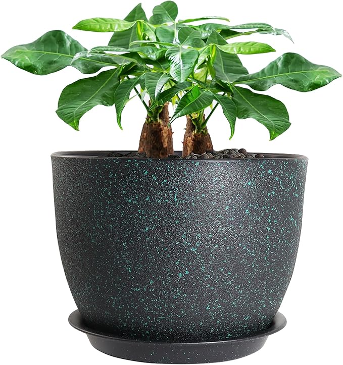 12inch Large Plant Pot, Modern Plastic Planter