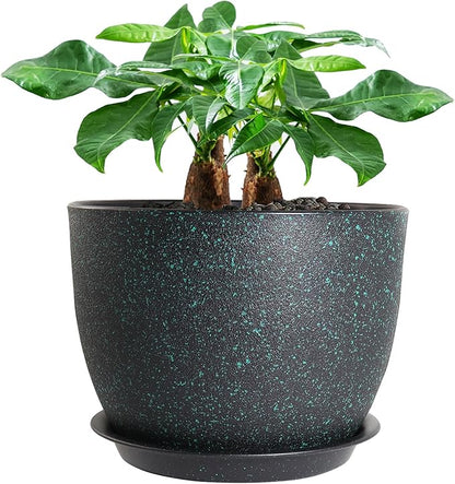 12inch Large Plant Pot, Modern Plastic Planter