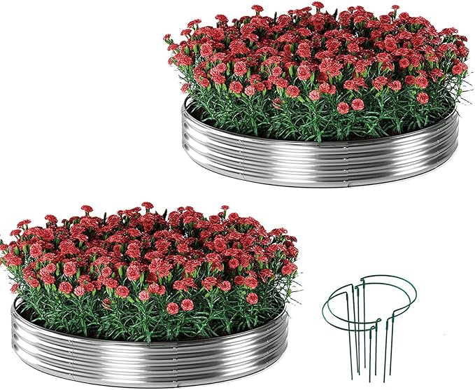 Galvanized Metal Planter Raised Garden Bed Kit