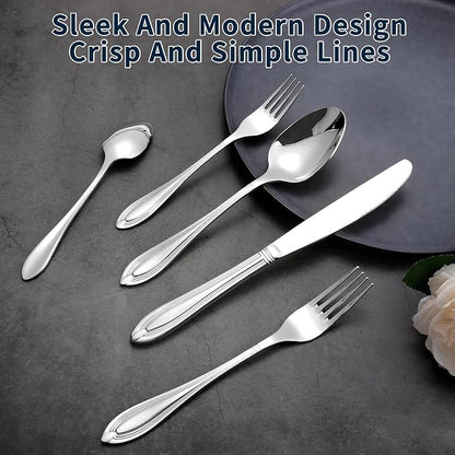 Silverware Set for 8, 40-Piece Flatware Set Include Spoons And Forks Set
