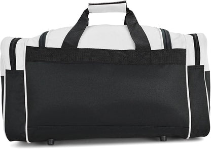 DALIX 21" Sports Duffle Bag Gym Travel Pack in White