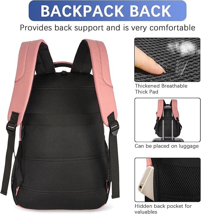 LARIPOP Extra Large Backpack,17.3 Inch Business Laptop backpack for Men Women with USB Charging Port,Water-Resistant Laptopack Weekender Daypack for Work College Computer