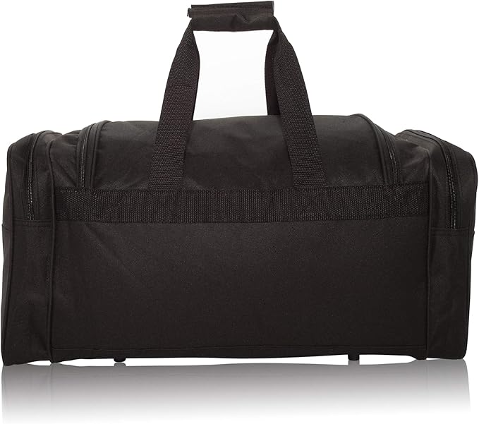 DALIX 21" Blank Sports Duffle Bag Gym Bag Travel Duffel Adjustable Strap in Black