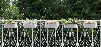 Dahey 5 Pcs Metal Iron Hanging Flower Pots