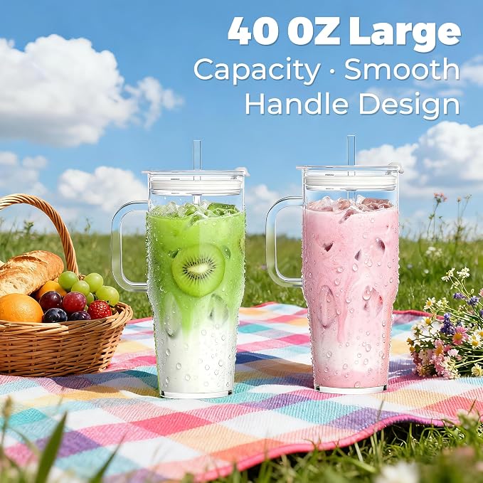Birity 40OZ Borosilicate Glass Tumbler