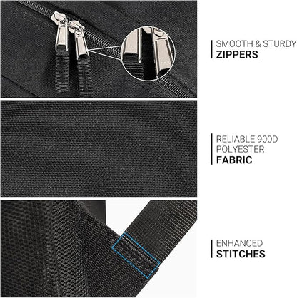 ZORFIN 26L Black Backpack for College, and Travel: Water Resistant Bookbag