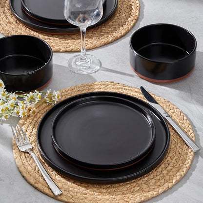 LIANYU 12 Pieces Porcelain Dinnerware Set, Dishes Set