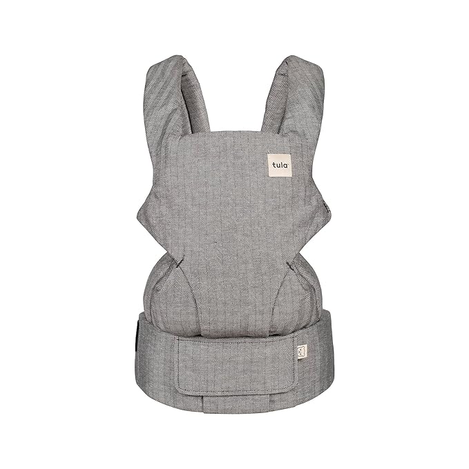 Baby Tula Explore Carriers - Breathable Baby Carrier Newborn to Toddler - Adjustable Toddler Carrier - Multiple Ergonomic Positions Front and Back - Ergonomic Fit for 7-45 lb - Linen, Ash