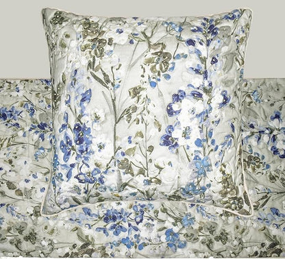 The HomeCentric King/Queen/Twin Blue Decorative Bed Runner CA King 86"x18" Bed Runner Without Pillow Cover, Quilted Bed Scarf on Cotton Fabric - Garden Grace