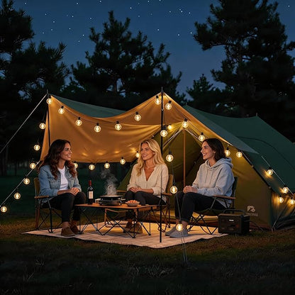 RTTY Dense-Glow Outdoor String Lights 60 ft, G40 Led Patio Globe Lights