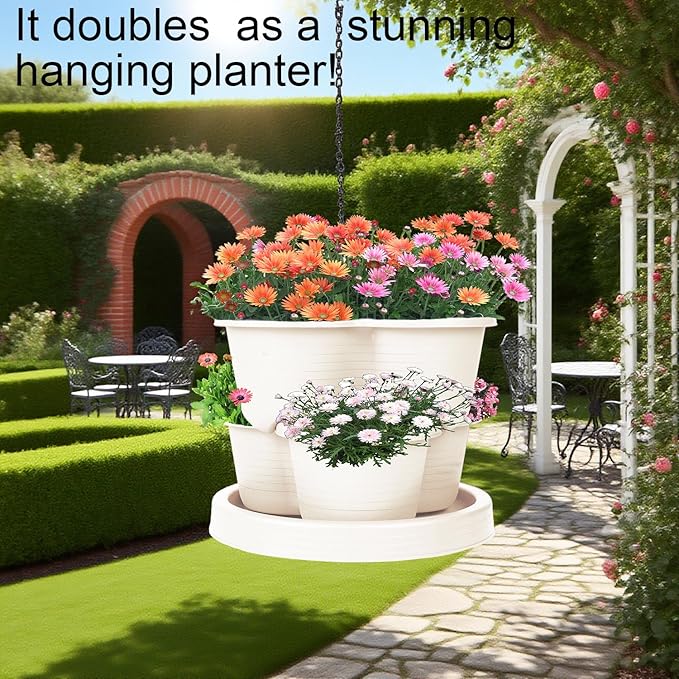 5-Tier Vertical Garden Tower Stackable Planter