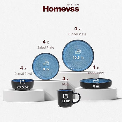HomeVss 20-Piece Dinnerware Set