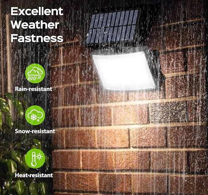 Adiding Solar Outdoor Lights, 2800LM LED Flood Lights