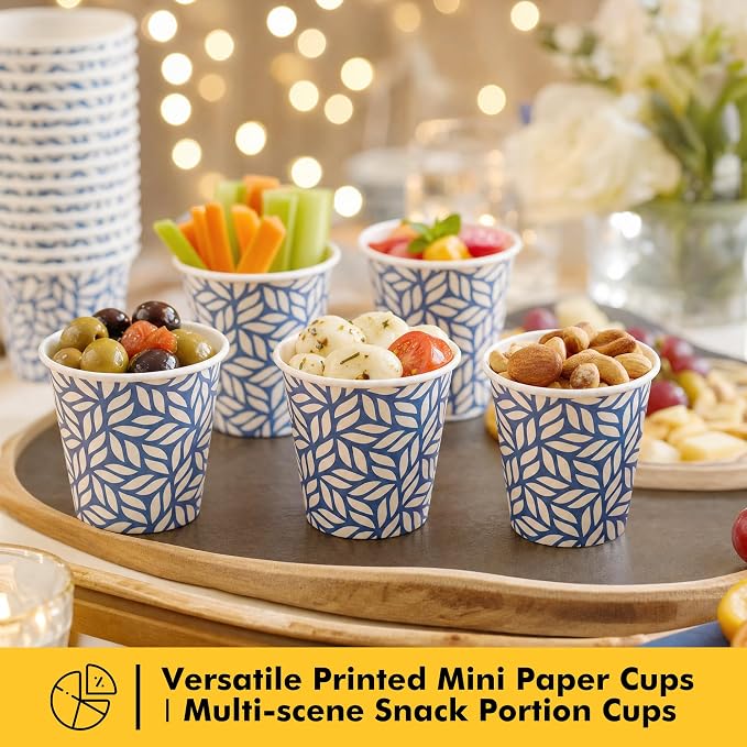 RACETOP 3 oz Bathroom Cups 100 Pack, Small Paper Cups, Disposable, Mini