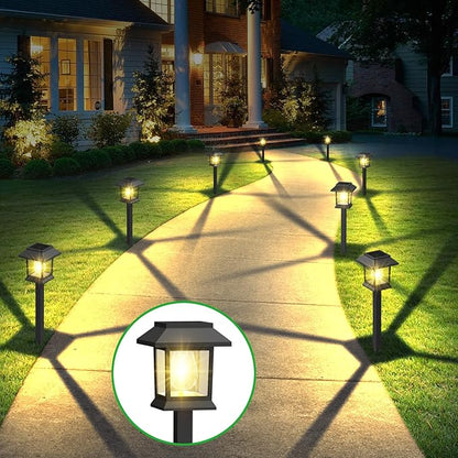 Solar Outdoor Lights, 12 Pack Solar Pathway Lights Waterproof, Landscape